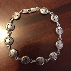Sterling silver Emoji bracelet